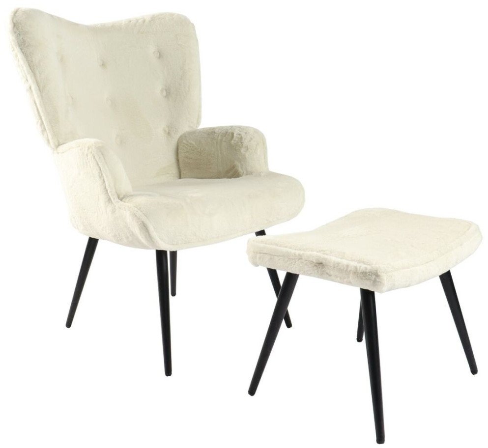 Krzesło Home ESPRIT Biały Poliester Metal 72 X 74 X 97 cm