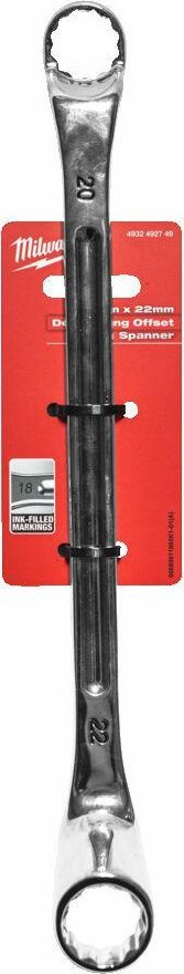 Milwaukee MILWAUKEE MILWAUKEE KLUCZ PODWÓJNIE ODGIĘTY 75° - 20x22mm