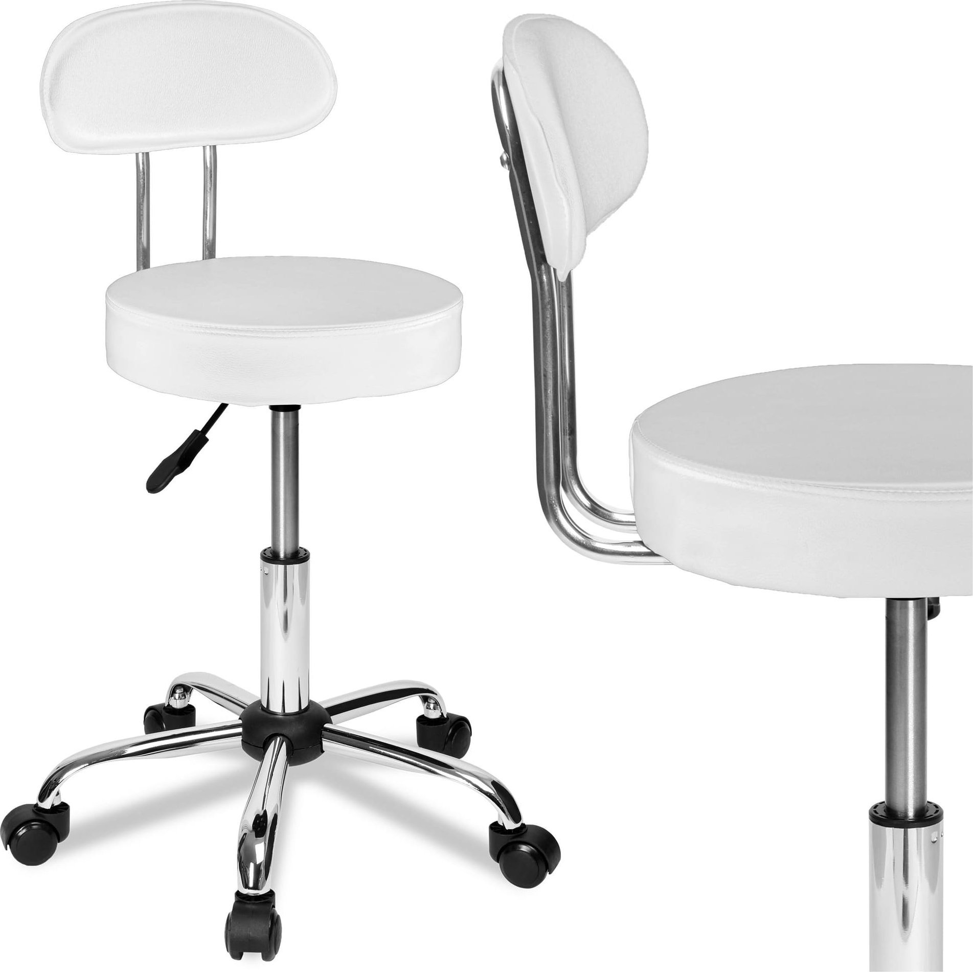 Activeshop Taboret fryzjerski kosmetyczny Gamma biały