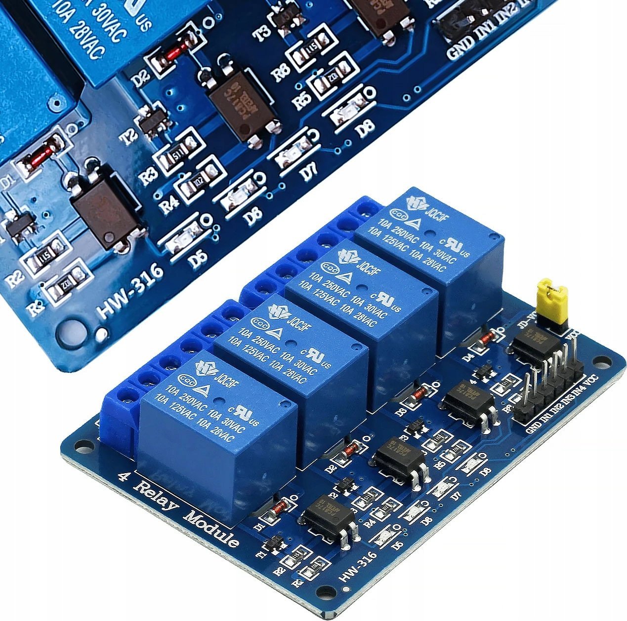 Rosfix ROSFIX 4-KANAŁOWY MODUŁ PRZEKAŹNIKA 12V ARDUINO DO AUTOMATYKI I ROBOTYKI