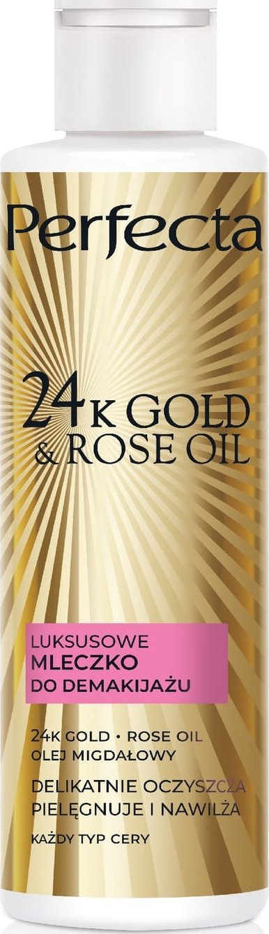 Perfecta 24K Gold & Rose Oil Luksusowe mleczko do demakijażu 200ml