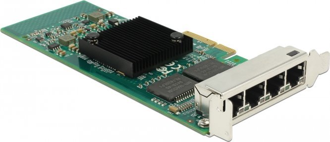 Delock PCIe x4 Gigabit LAN 4x RJ45 +Low Profile i350 Delock