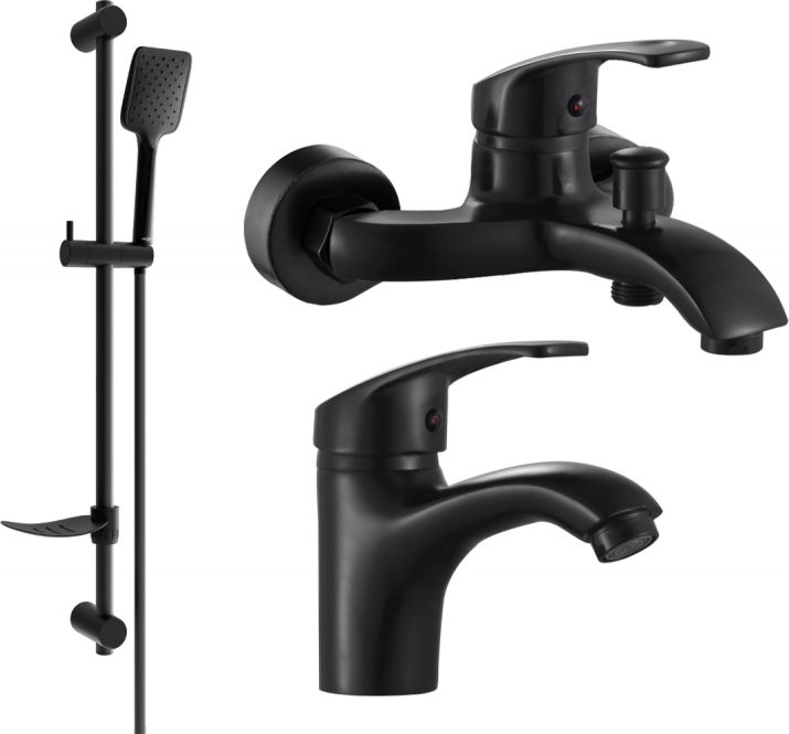 Mexen Mexen Fabia DF62 zestaw wannowy, czarny - 746503DF62-70