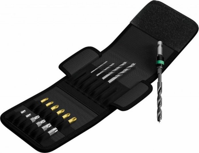 Wiertło UN ZESTAW BITÓW I WIERTEŁ DO DREWNA W ETUI, 18CZ (1 KPL)