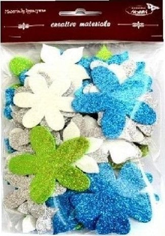 Kwiatki brokatowe 60szt