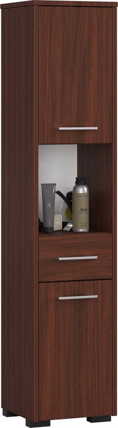 Elior Klasyczny regał łazienkowy z szufladą wenge - Orraro 3X