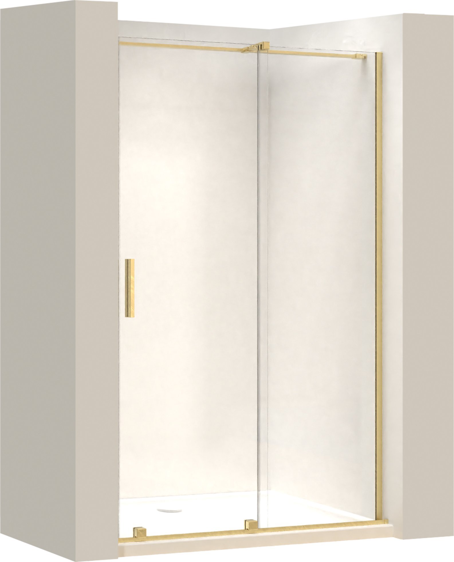 Rea Drzwi prysznicowe Rea Montana 140 Złote szczotkowane