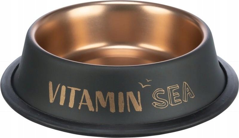 Trixie TX-24305 MISKA METAL NA GUMIE BE NORDIC CZARNY/BRĄZ 0,7L/21cm