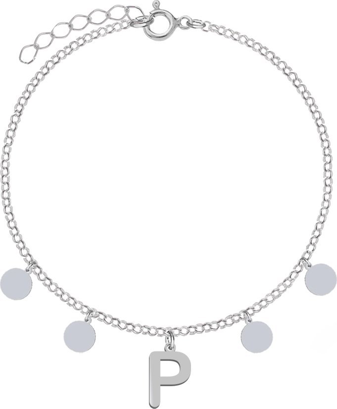 Radziszewska Jewellery Litera Inicjał Bransoletka srebro 925