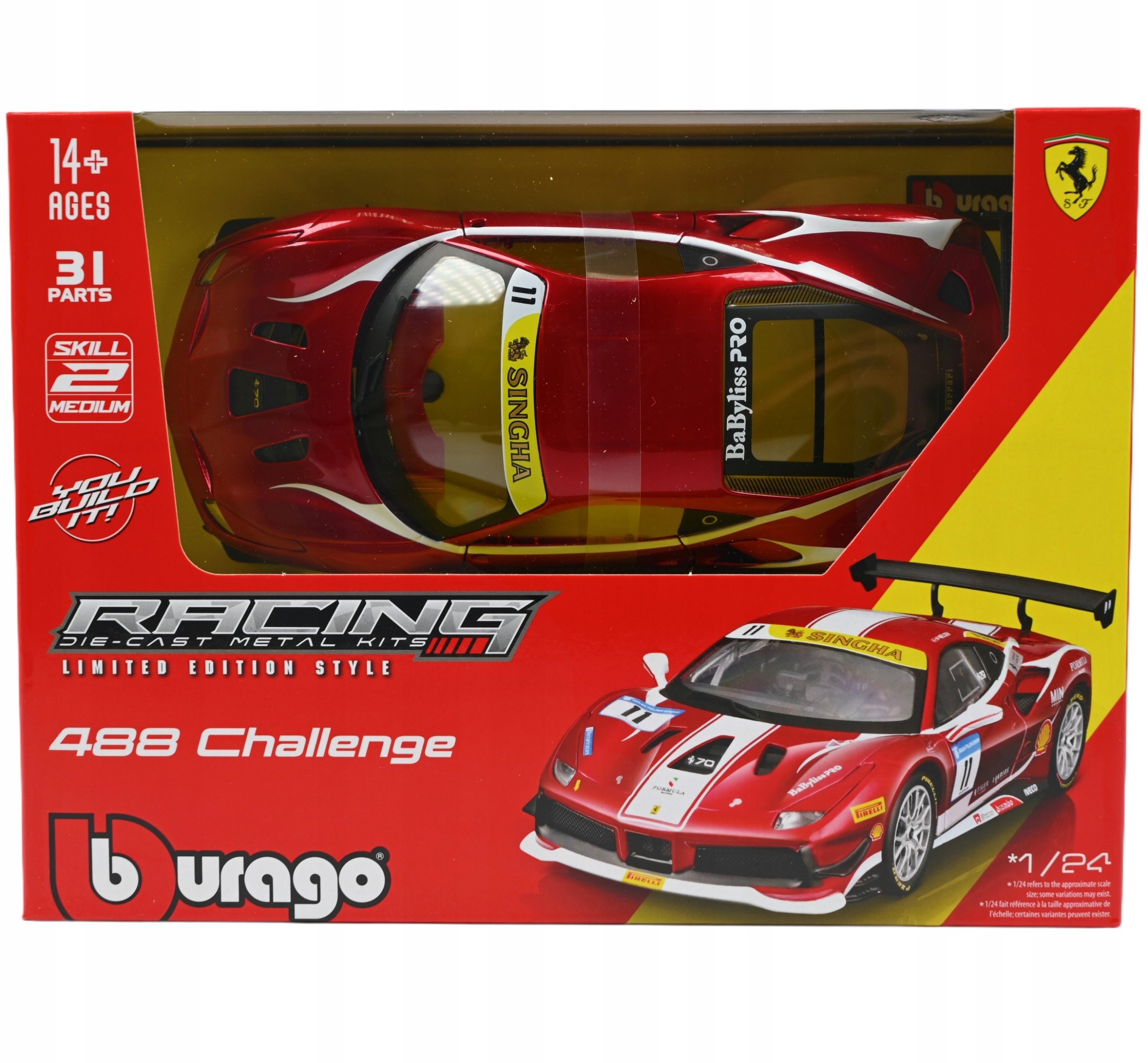 Ferrari Racing Model Kit Without Plastic Stand