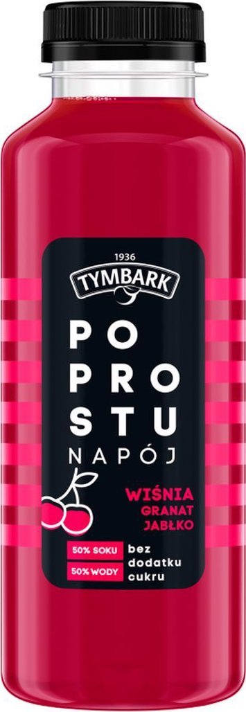 Tymbark Tymbark Po prostu Napój wiśnia granat jabłko 400 ml