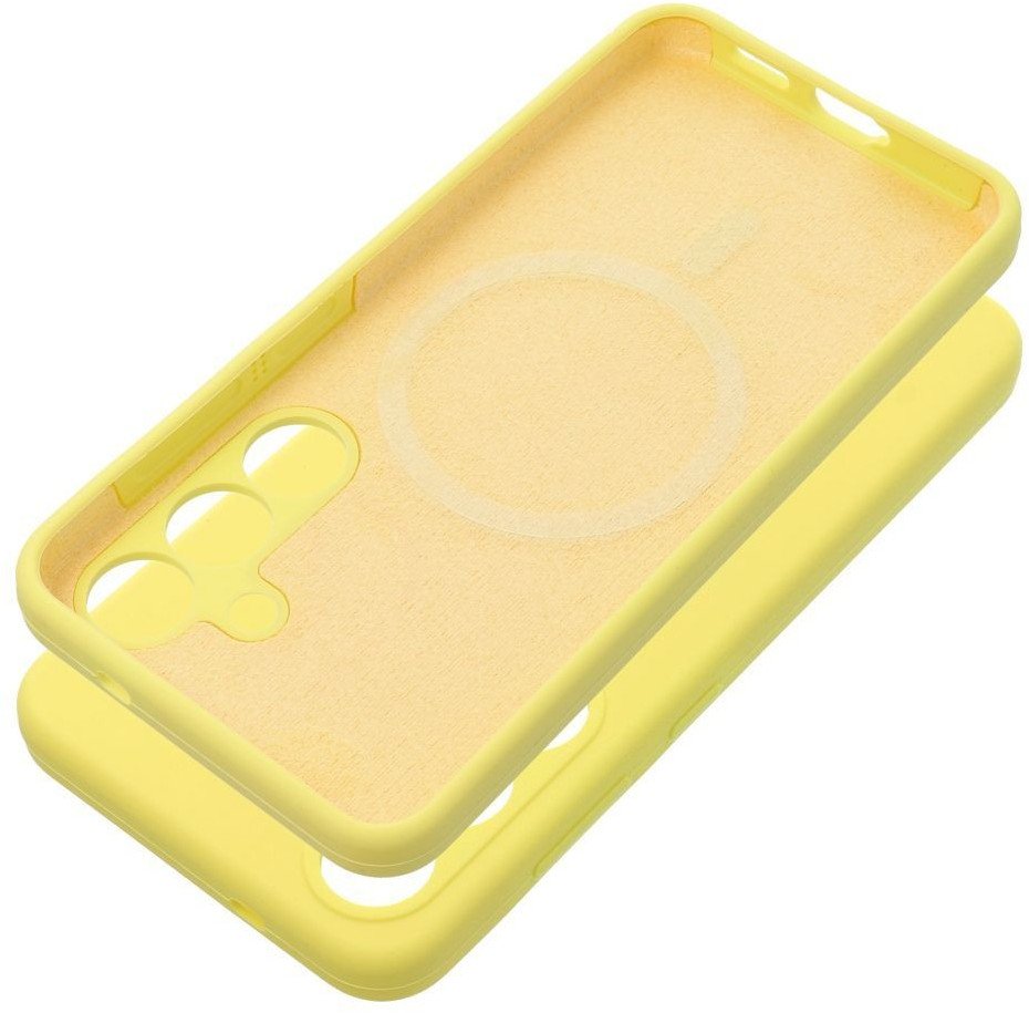 Futerał SILICONE 2mm do IPHONE 16 Plus kompatybilny z MagSafe żółty