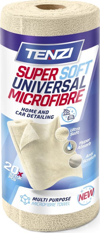Tenzi Szmatki z mikrofibry na rolce KREMOWE 20 szt. 35x35cm NOWOŚĆ