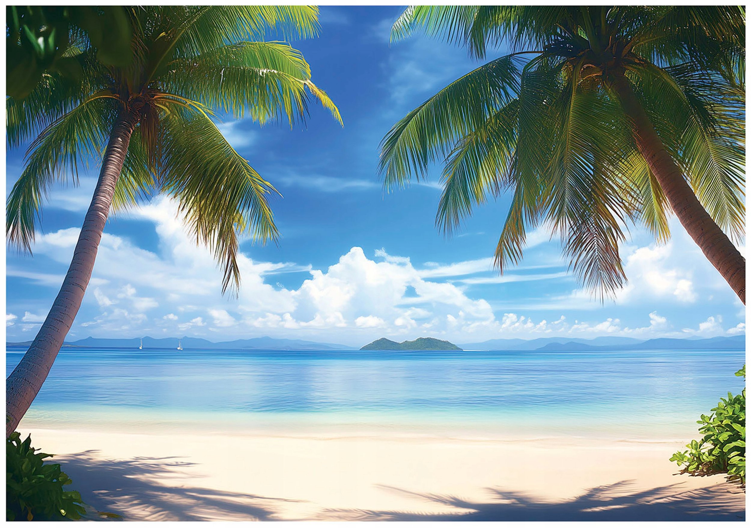 Fototapeta Plaża Palmy Morze Krajobraz Na Ścianę Sypialnia Salon 400X280