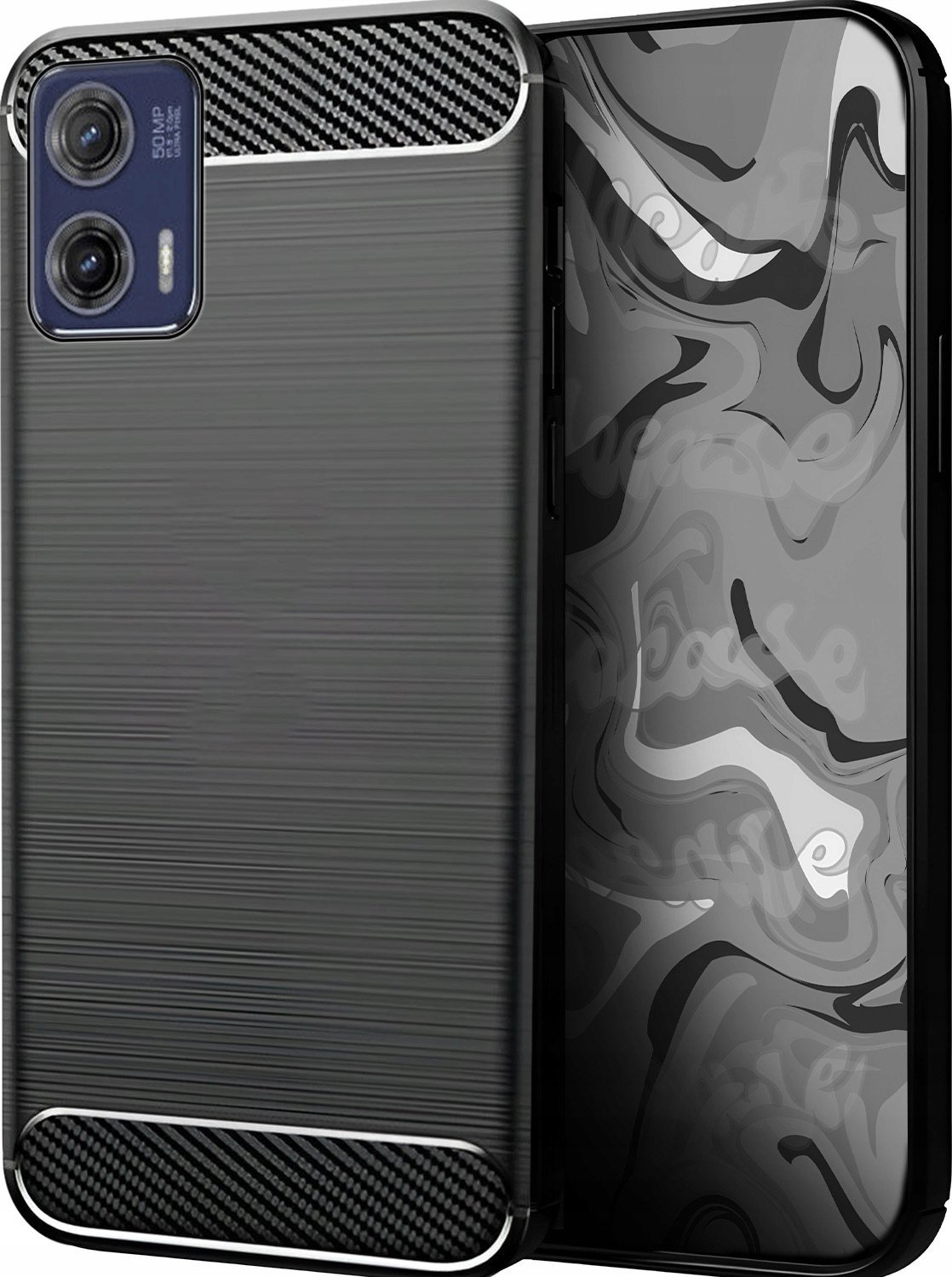 Hello Case ETUI DO MOTOROLA MOTO G73 | PANCERNE KARBON CASE CZARNE