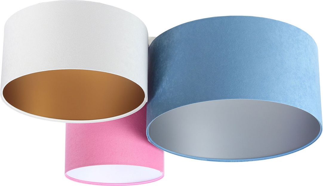 Lampa sufitowa Lumes Kolorowy welurowy plafon abażurowy - EXX59-Lenisa