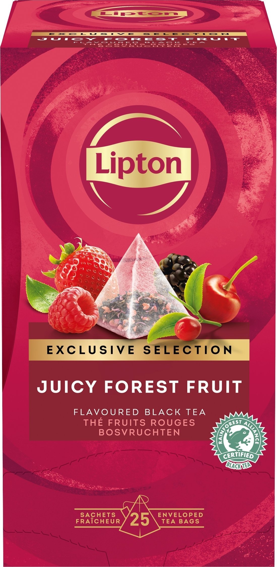 Lipton Herbata Exclusive Selection o smaku owocy leśnych, piramidki, 25 kopert