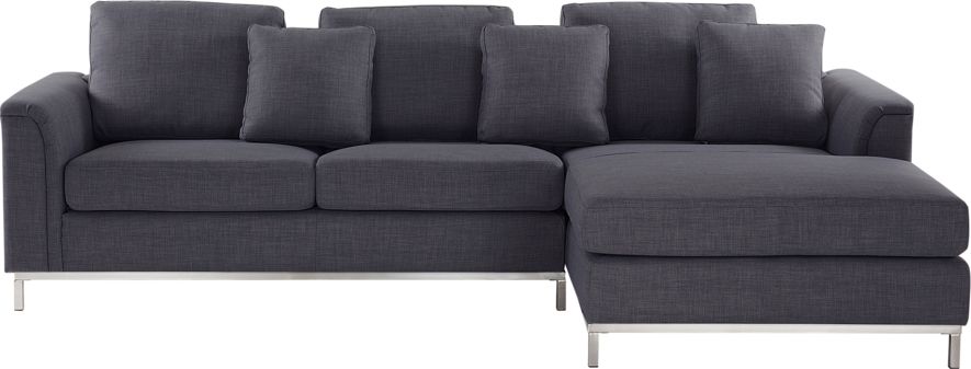 Beliani Narożnik lewostronny szary OSLO