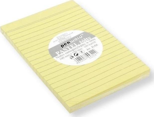 Notes samoprzylepny w linię pastel 100x150mm 100K