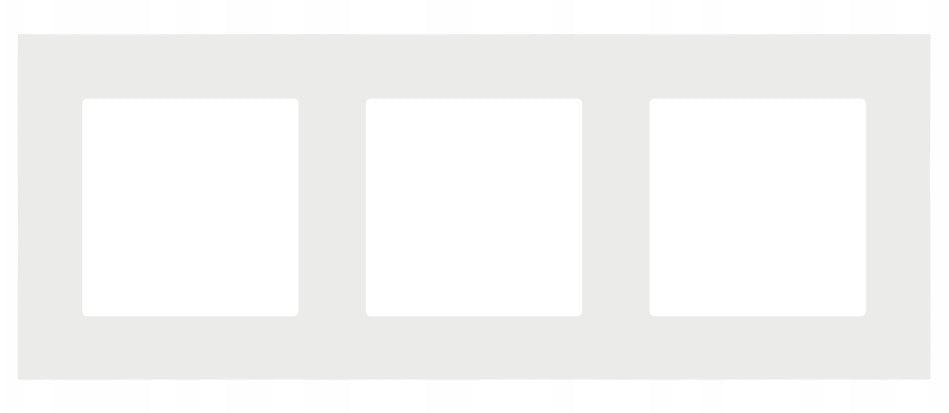 Simon 55 Ramka 3-krotna LINE Jasnoszary mat TR3/114