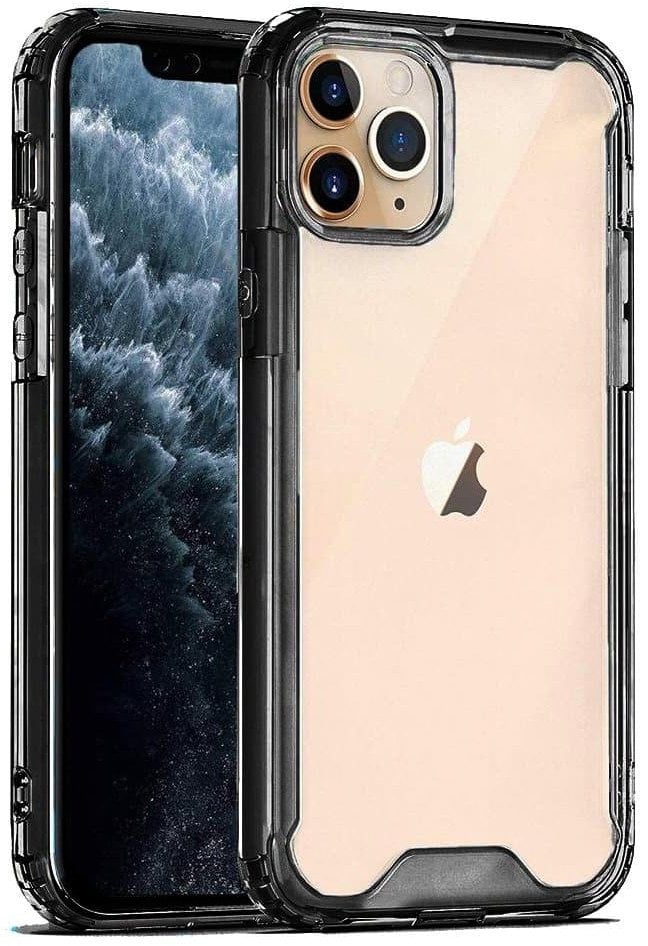 Mocco Acrylic Air Case Silicone Case for Apple iPhone 11 Pro Transparent-Black