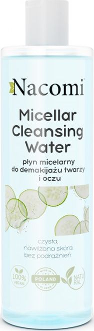Nacomi Płyn micelarny do demakijażu twarzy i oczu łagodzący 400ml
