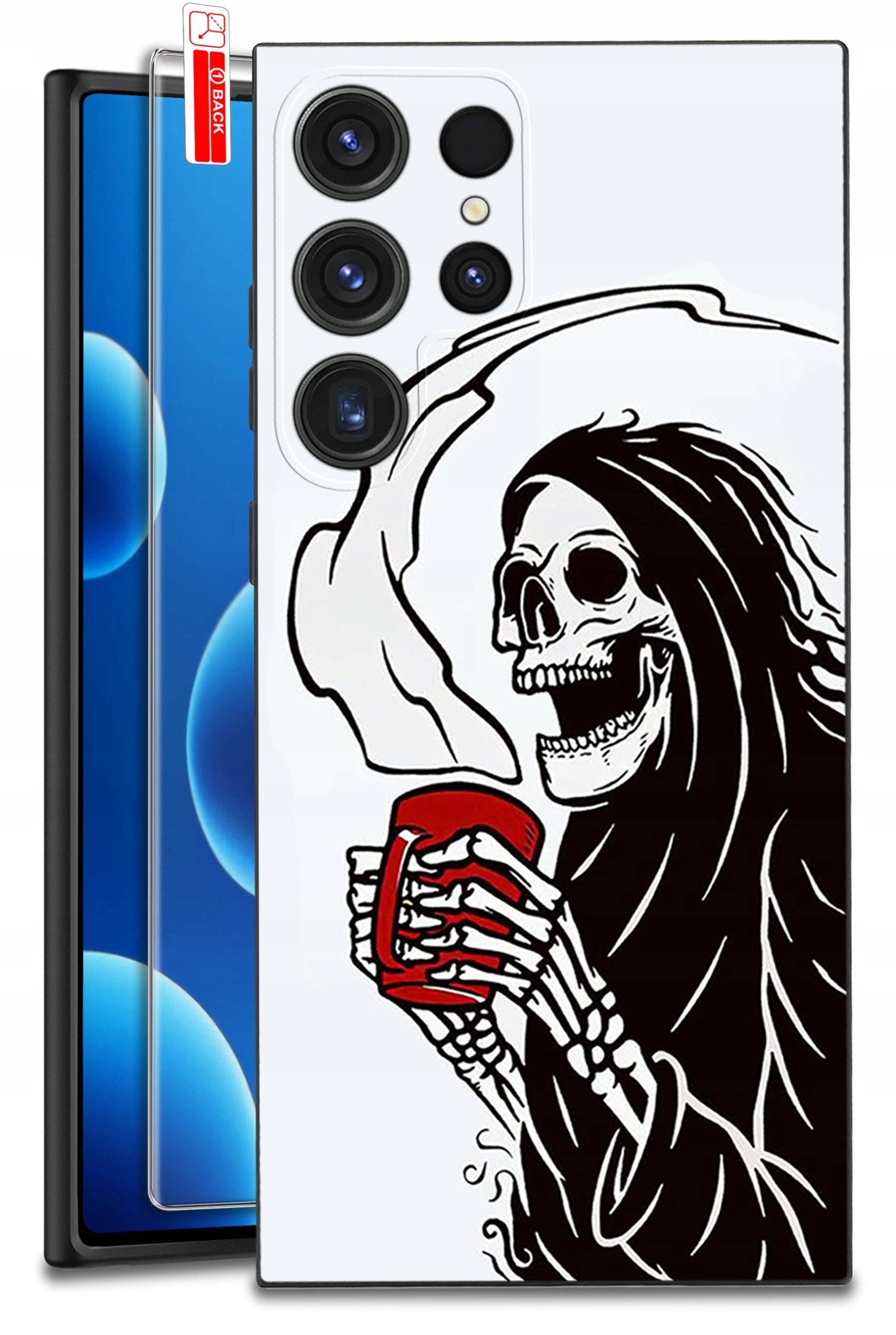 ETUI do Samsung Galaxy S24 Ultra | WZORY | SILIKONOWE MATT CASE + SZKŁO 9H