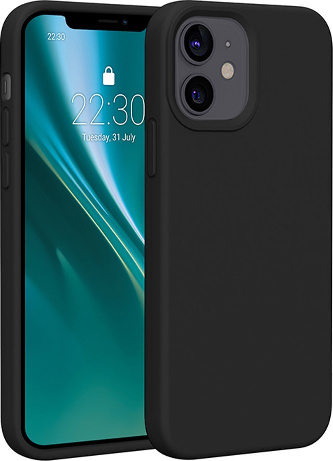 Etteri Nakładka Etteri Silicone Case do iPhone 12 / 12 Pro 6,1" czarna