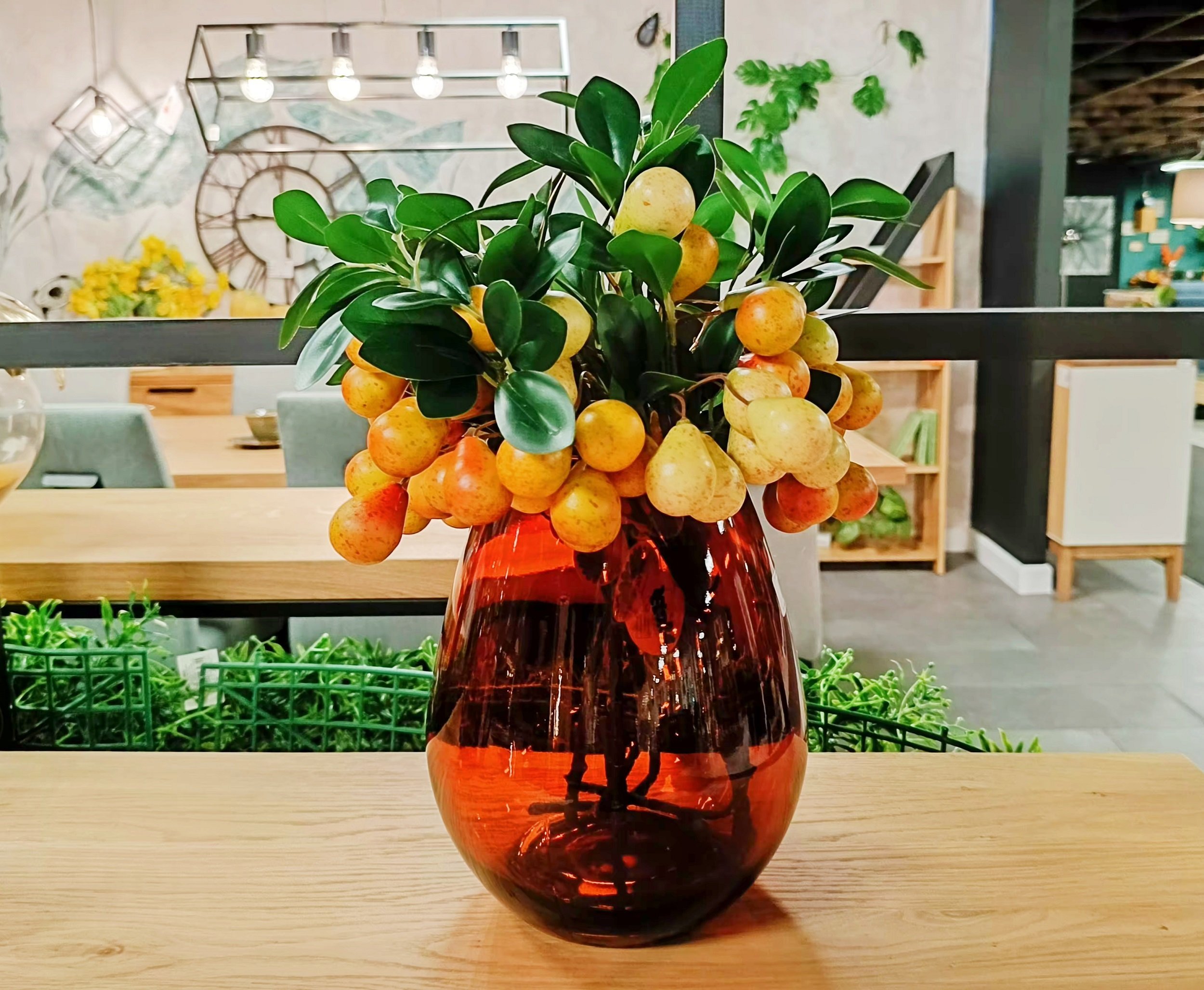 Wazon szklany 23 cm jasny brązowy 4856 San Miguel recykling DB27