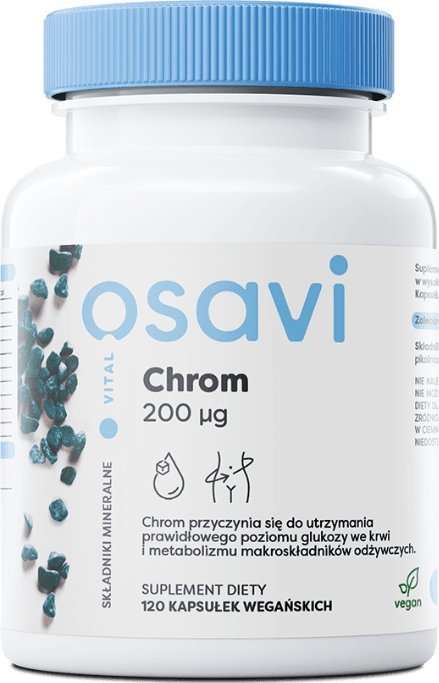 Osavi Osavi Chrom 200mcg 120 kapsułek - WYSYŁAMY W 24H!