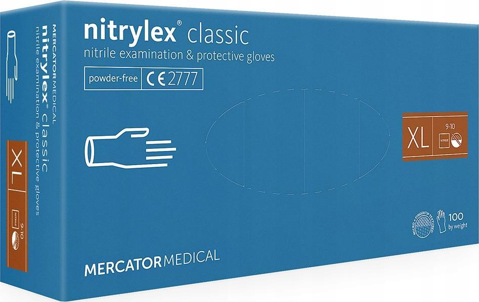 Mercator Medical Rękawice nitrylowe nitrylex classic blue XL 100 s. () - RD30019005