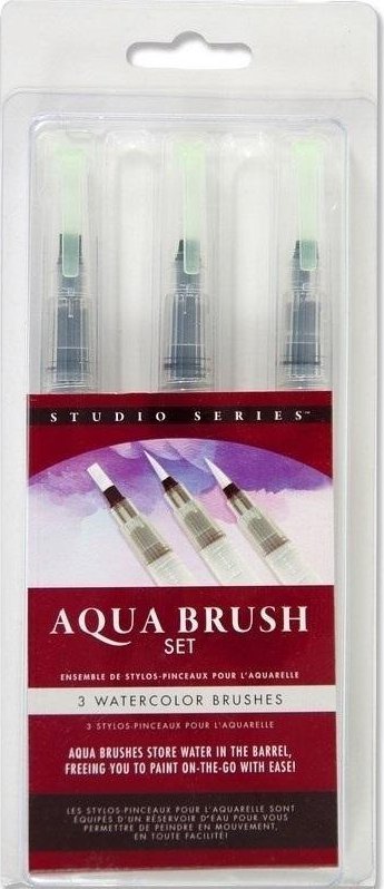 Peter Pauper Press Pędzle wodne do akwareli 3szt