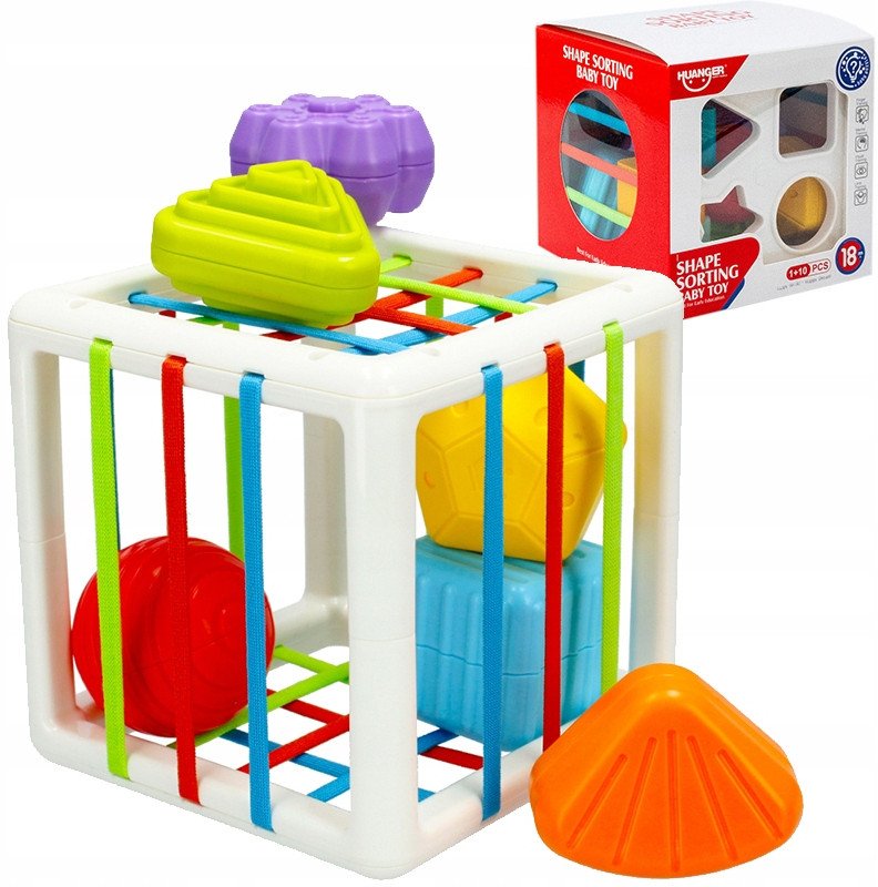 KOSTKA EDUKACYJNA SORTER NAUKA KSZTAŁTY KOLORY