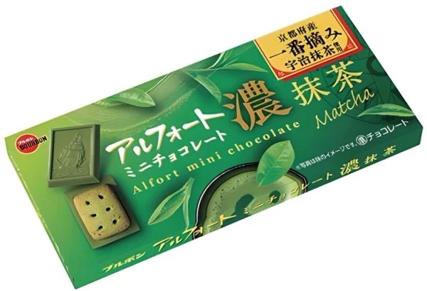 Herbatniki z czekoladą Alfort Mini Rich Kyoto Uji-Matcha 60g - Bourbon
