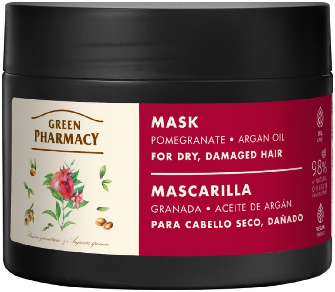Green Pharmacy Maska do włosów suchych i zniszczonych Granat i Olej arganowy 300ml