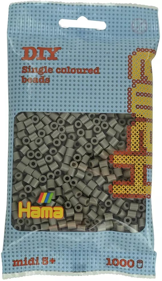 Hama midi perler 1000stk gråbrun