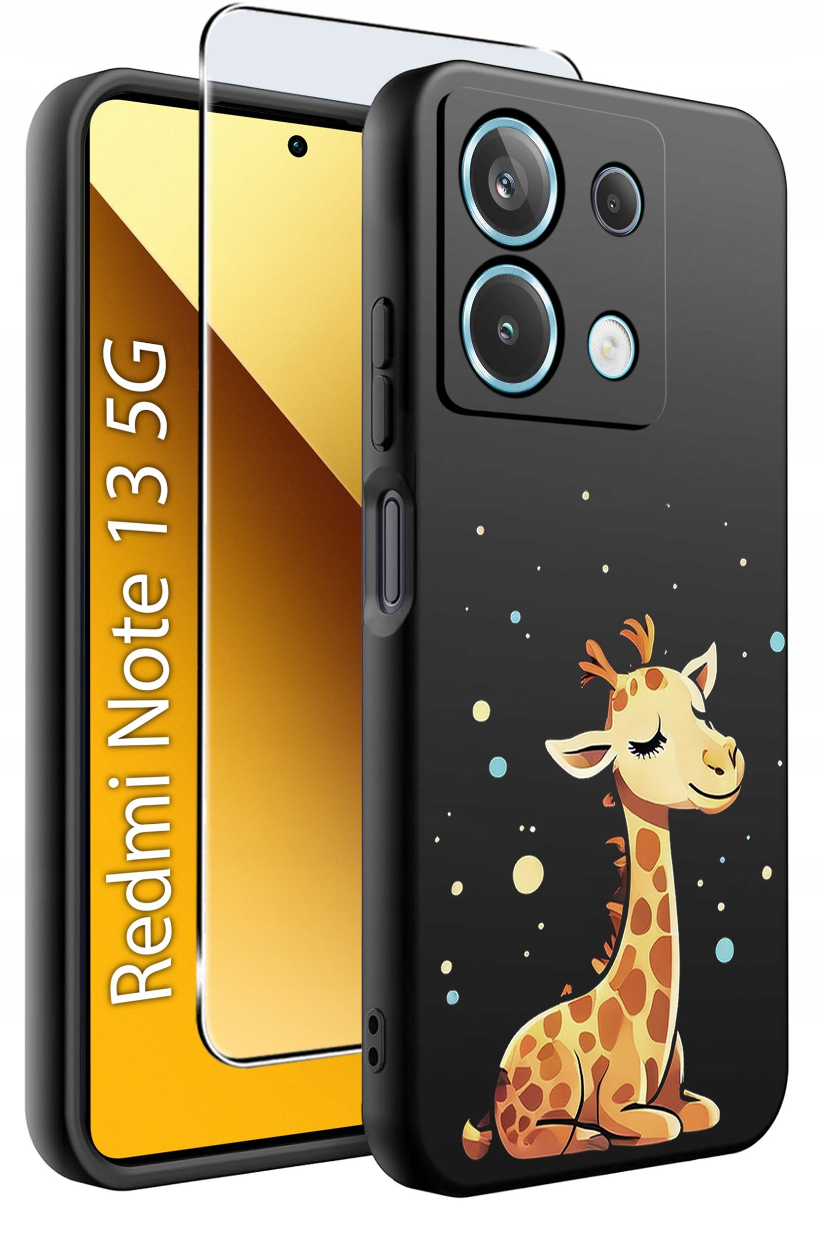 ETUI do Xiaomi Redmi Note 13 5G WZORY |SILIKONOWE MATT CASE +SZKŁO 9H