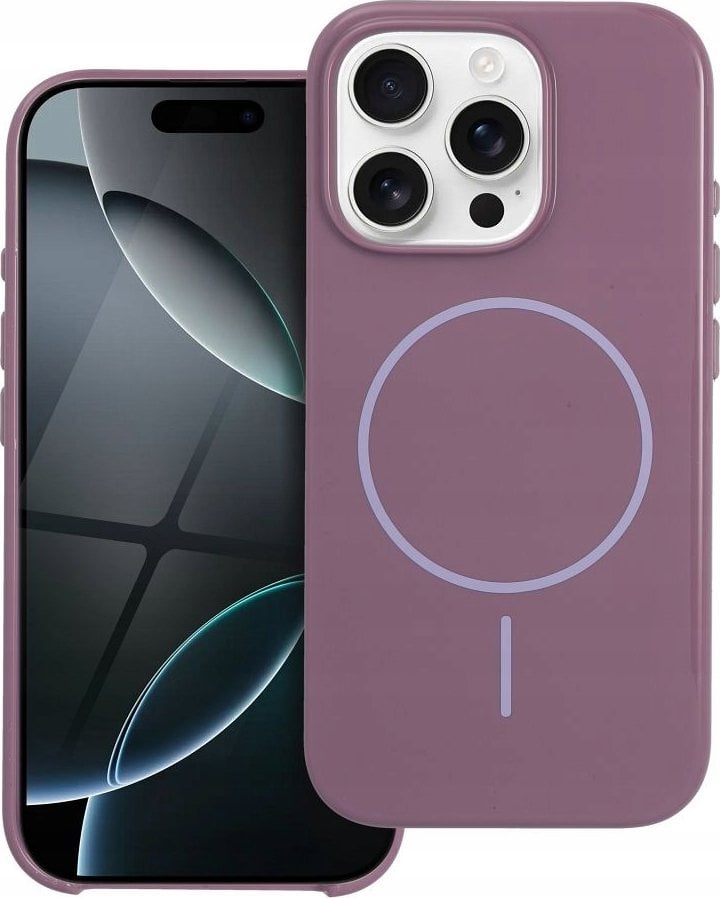 Glossy Mag Cover kompatybilny z MagSafe pasuje do IPHONE 14 PRO fioletowy