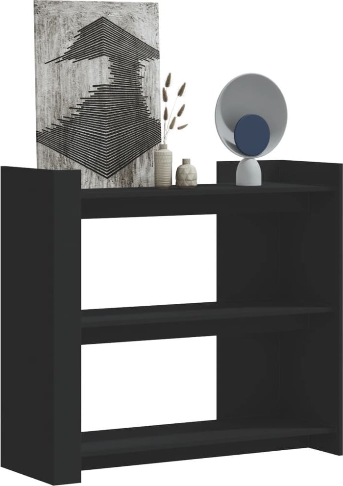 vidaXL vidaXL Stolik konsolowy, czarny, 100x35x90 cm, materiał drewnopochodny