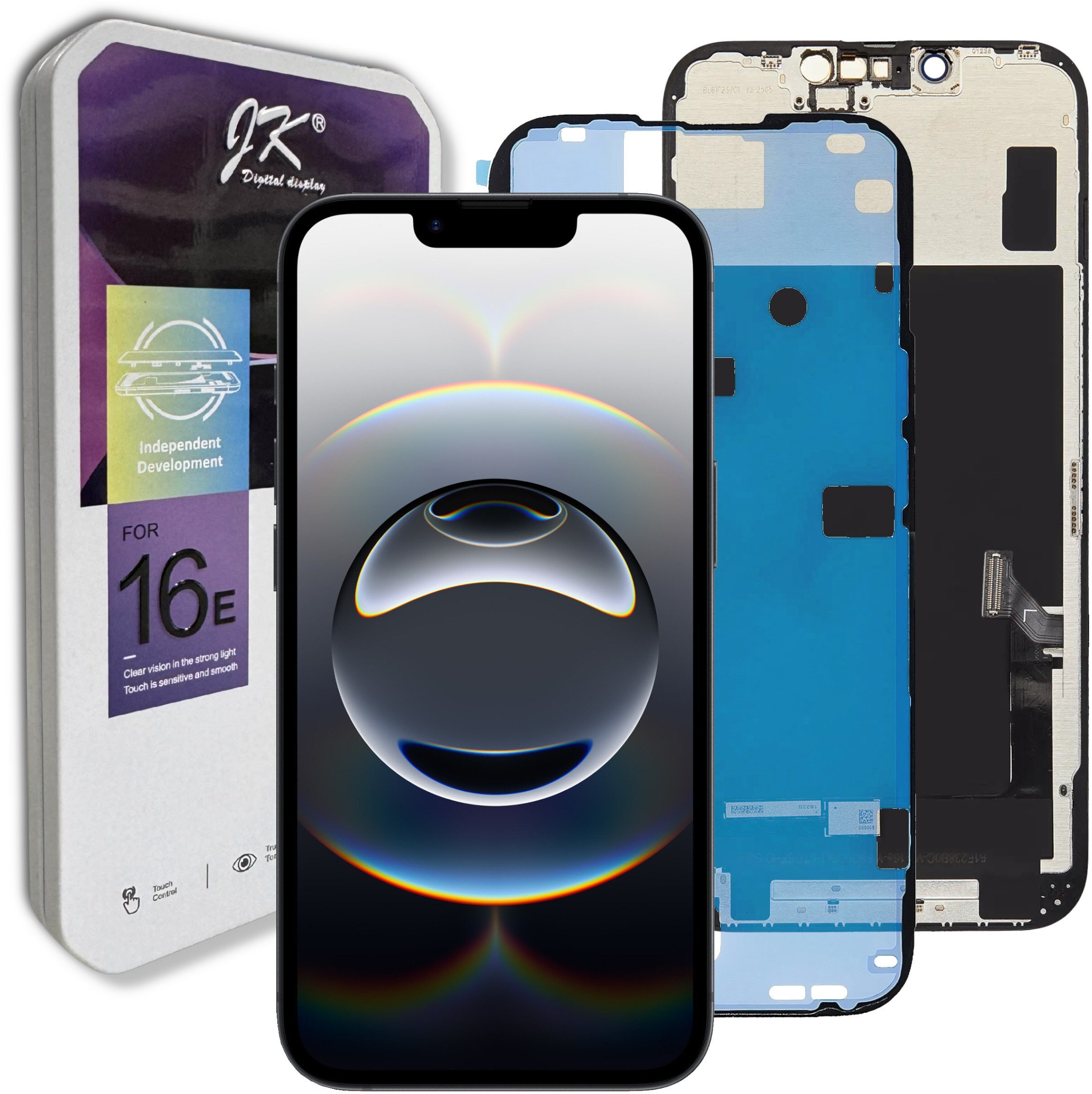 Wyświetlacz do iPhone 16e LCD Ekran Ramka + Uszczelka Incell wersja JK