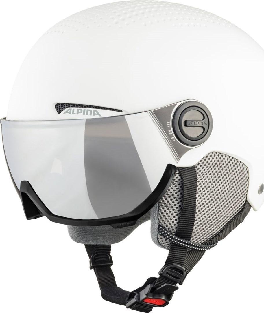 Alpina Kask zimowy ALPINA ARBER VISOR Q-LITE WHITE MATT 54-58