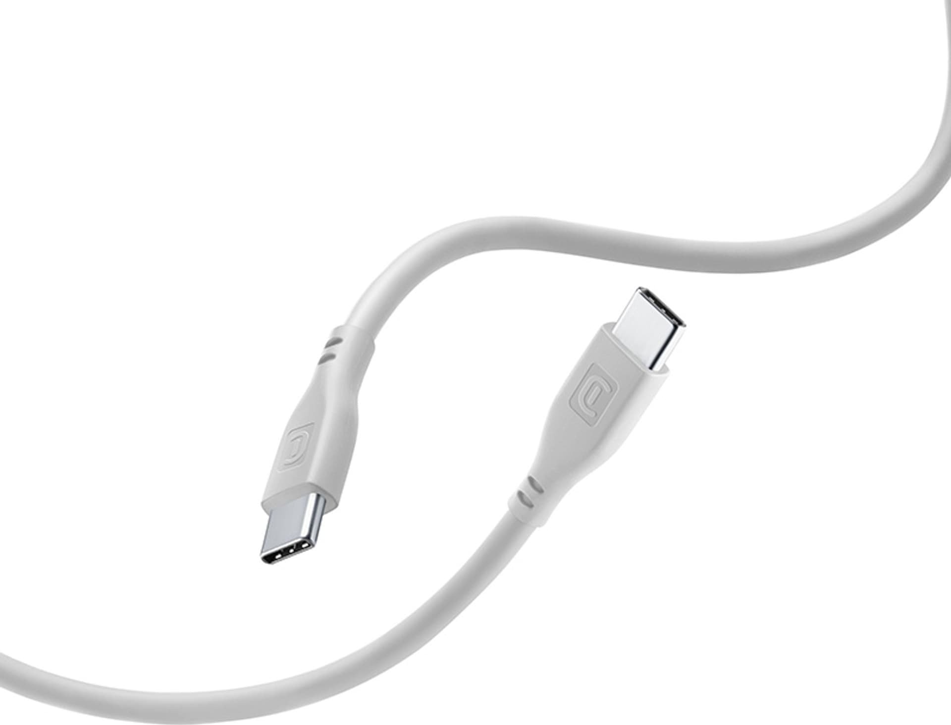 Kabel USB Cellular Line USB-C - USB-C 1.2 m Szary (USBDATASOFTC2CD)