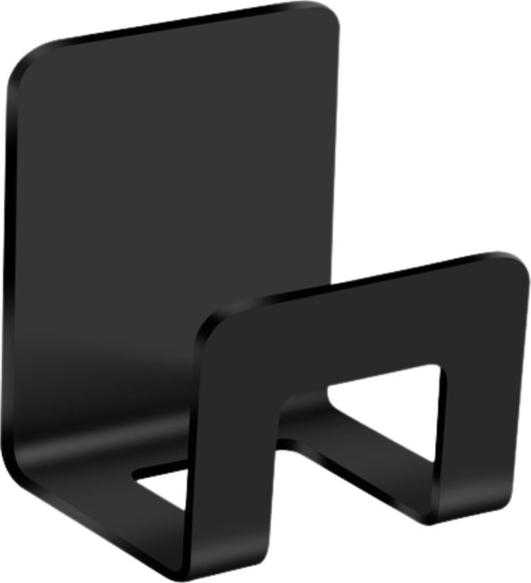 Delvant DELVANT SQUARE UCHWYT NA GĄBKĘ DO KUCHNI CZARNY