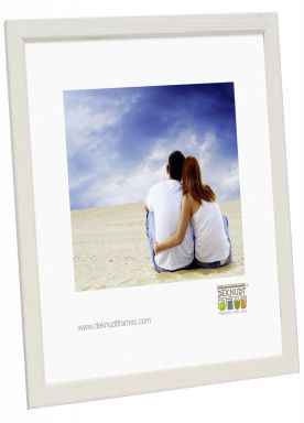 Ramka Deknudt A4 21x29.7, drewniana biala (S41JL1_21,0X29,7)