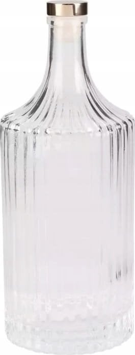 Szklana butelka 1L ze złotym korkiem Karafka w stylu Vintage