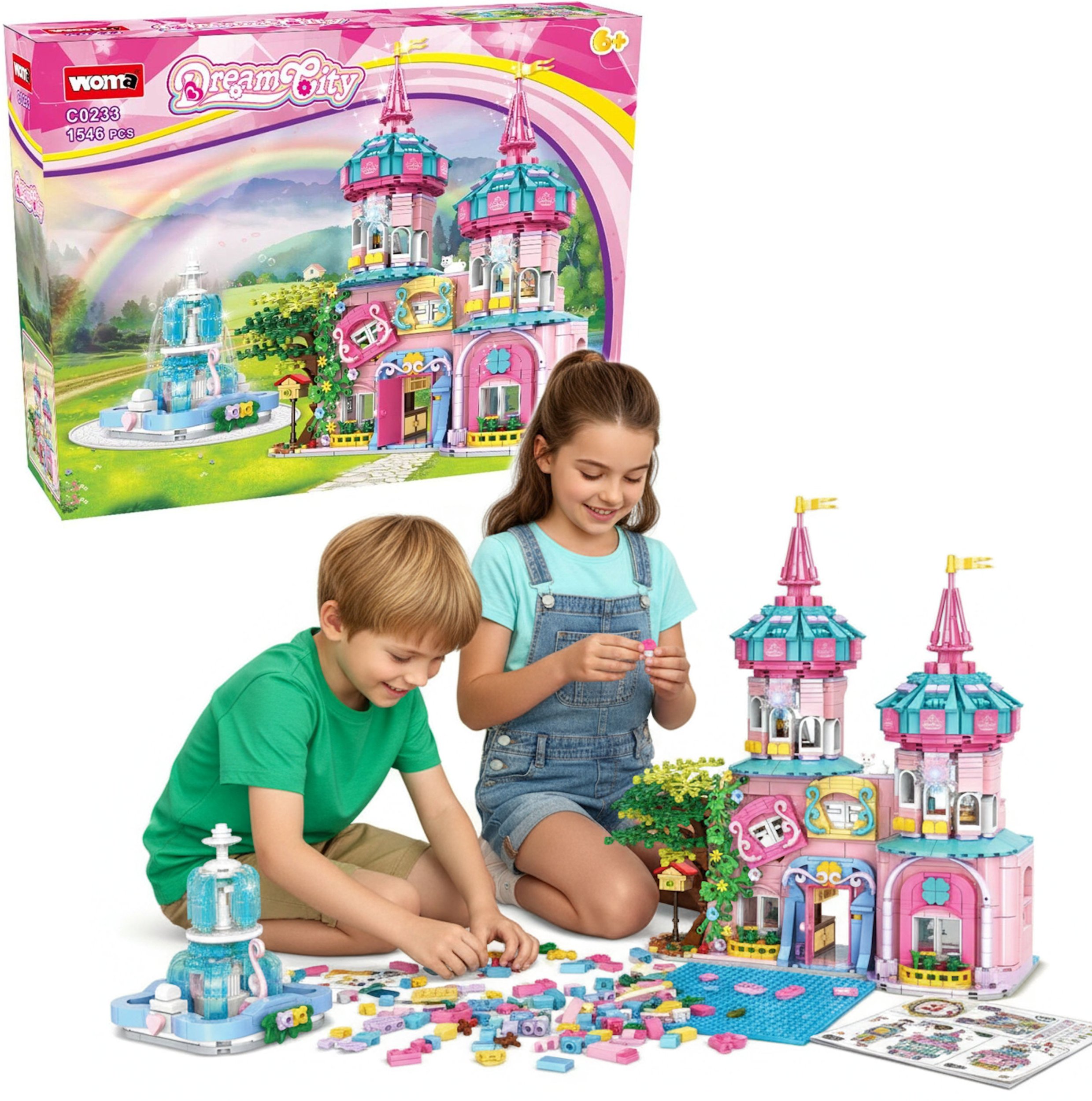 Coil klocki konstrukcyjne dla dzieci zestaw zamek 1546 el.elementów