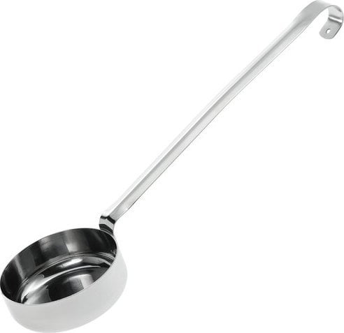 GI.METAL Stainless steel flat bottom dose ladle. 90 gr capacity