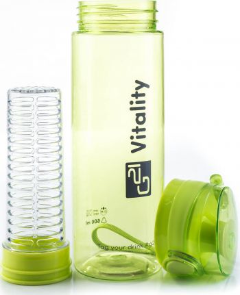 G21 Butelka z sitkiem zielona 600 ml