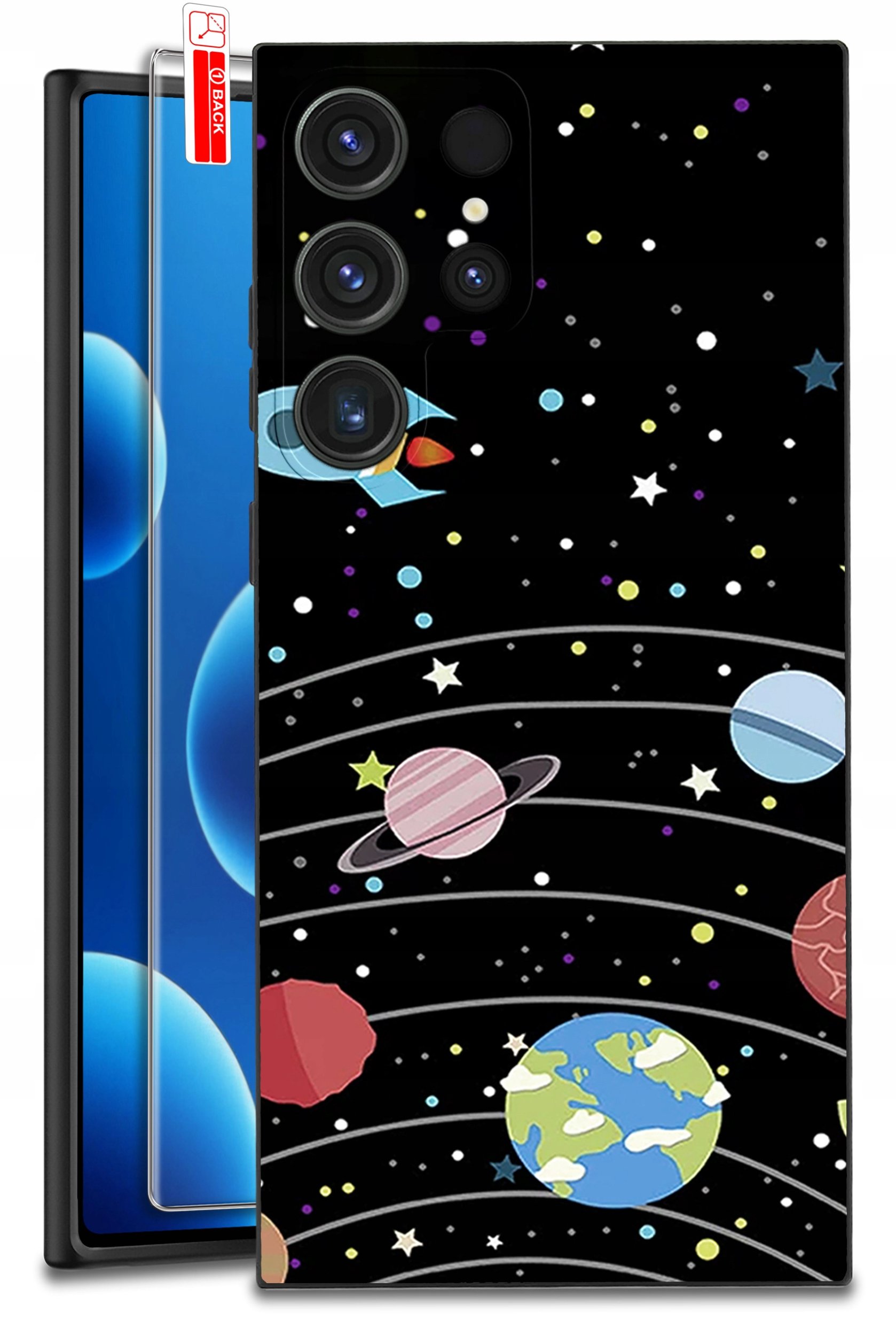 ETUI do Samsung Galaxy S24 Ultra | WZORY | SILIKONOWE MATT CASE + SZKŁO 9H