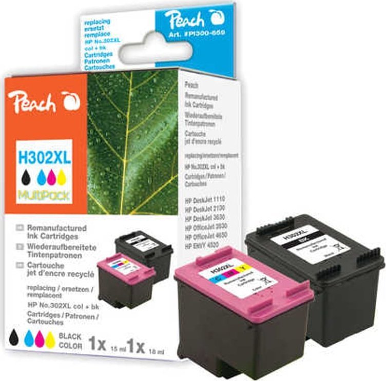 Tusz Peach Druckkopf Peach SparPack HP No. 302XL Comp. - PI300-659